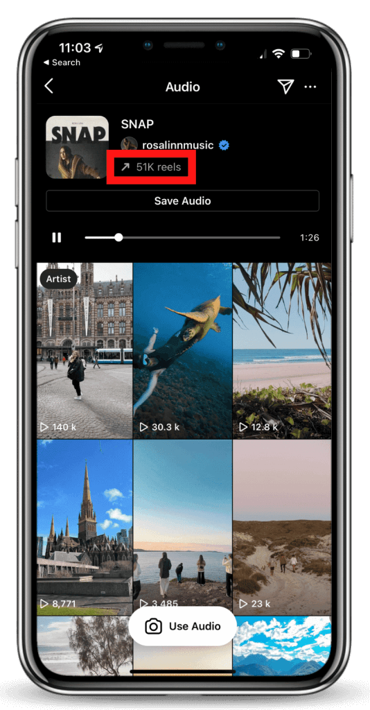 How To Find a Trending Audio On Instagram